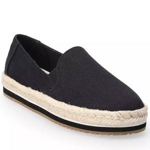 Womens TOMS Black Canvas PALMA Slip On Shoes Size 6 7 10 NIB Torn Off Lid